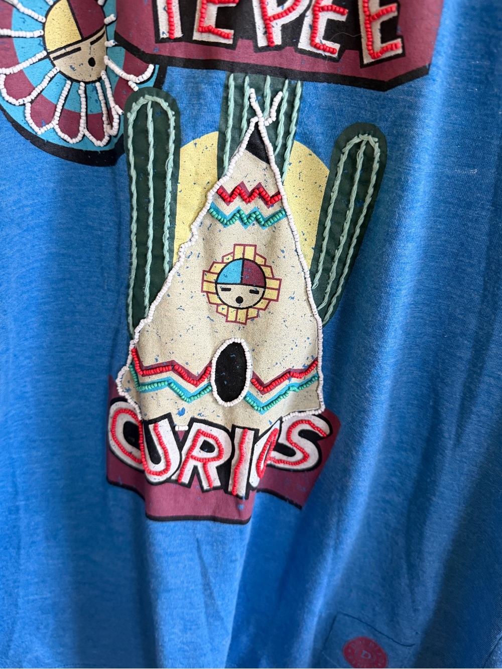 Double D Ranch Beaded Tepee Curios Tank Top RARE - Picture 4 of 5